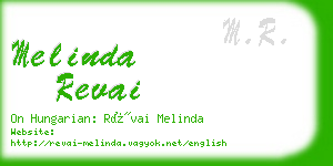 melinda revai business card